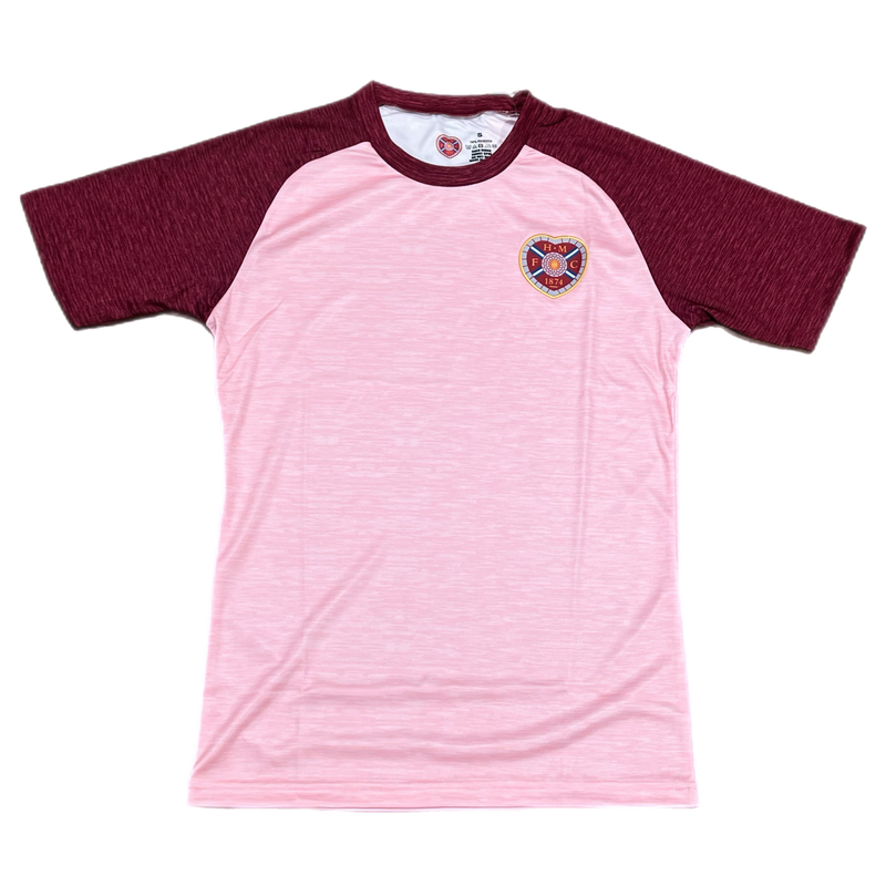RAGLAN LADIES PINK/MAROON TSHIRT