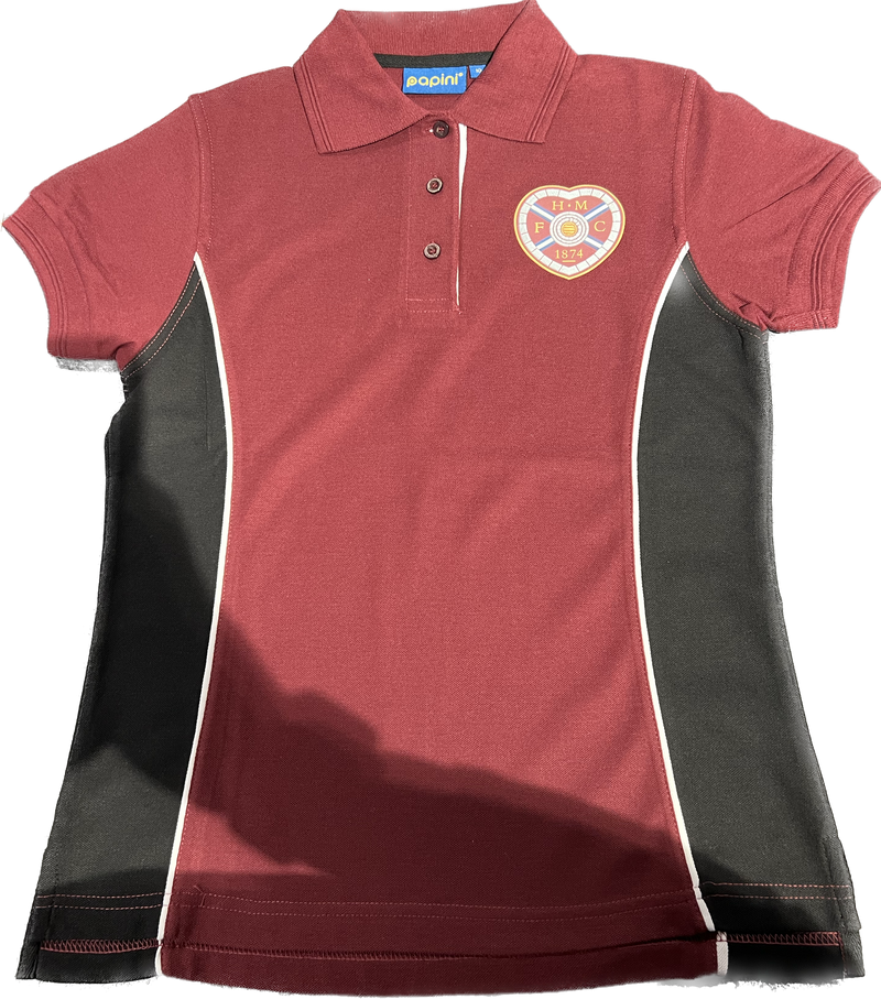 Ladies Maroon/ Black Polo