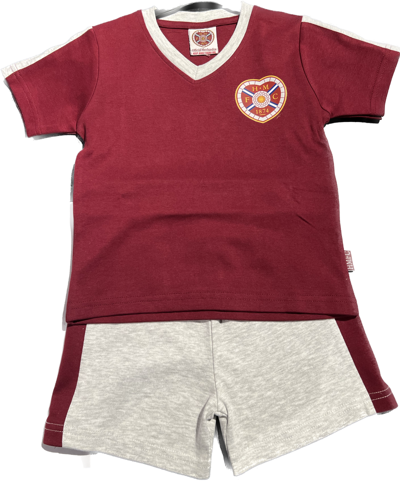 2024 Kids Maroon/Grey Tee & Shorts