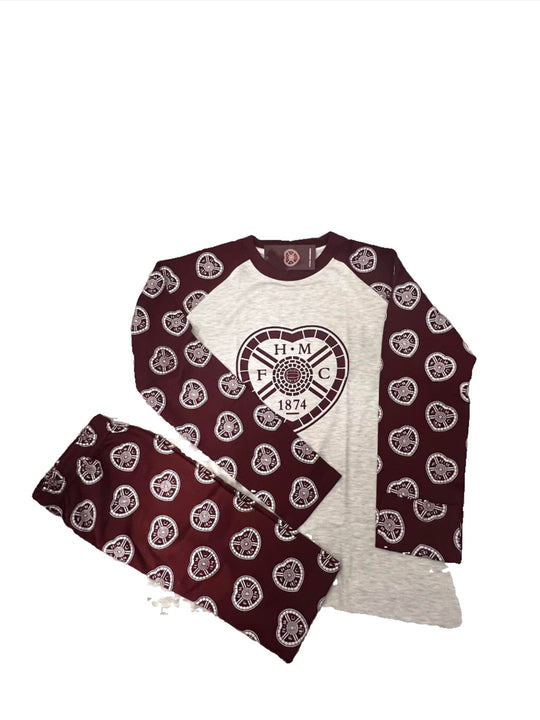 Maroon/Grey Long PJ's - Gents