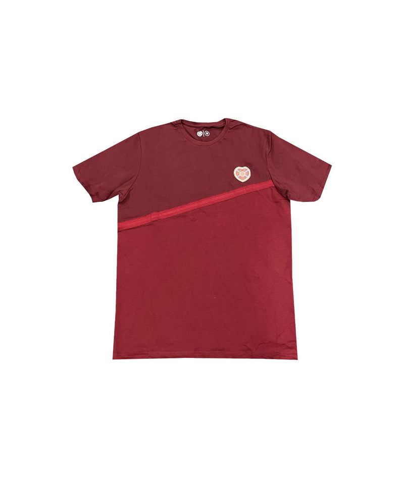 Maroon Diagonal T-Shirt