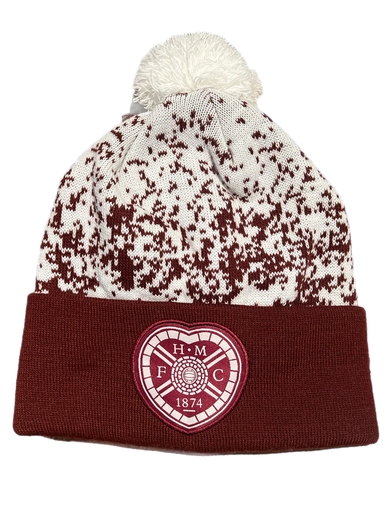 Maroon/White Shadow Bobble Hat