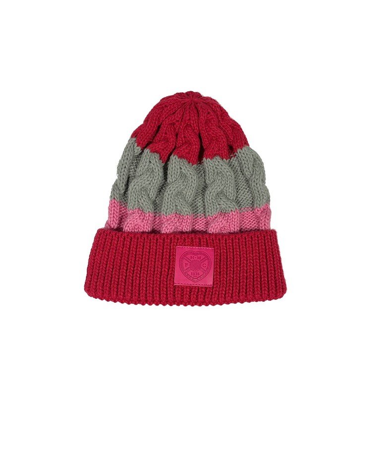 Leather Badge Pink Hat