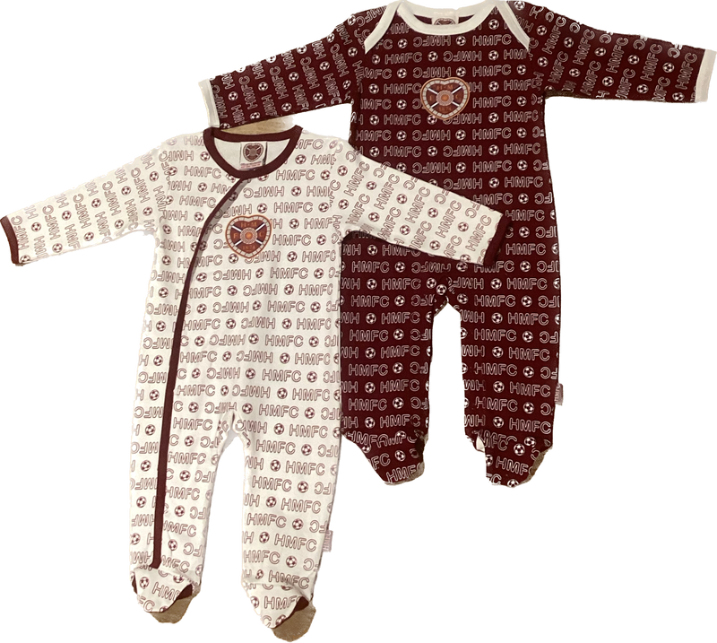 2023 2 Pack Sleepsuit (Maroon/White)