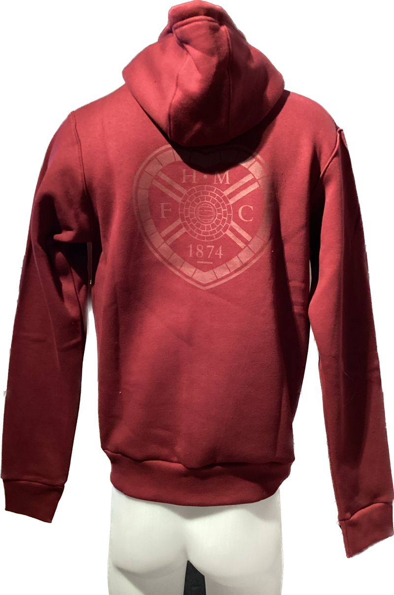 Maroon Crested Zip Hoody