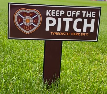 Keep Off The Pitch Sign
