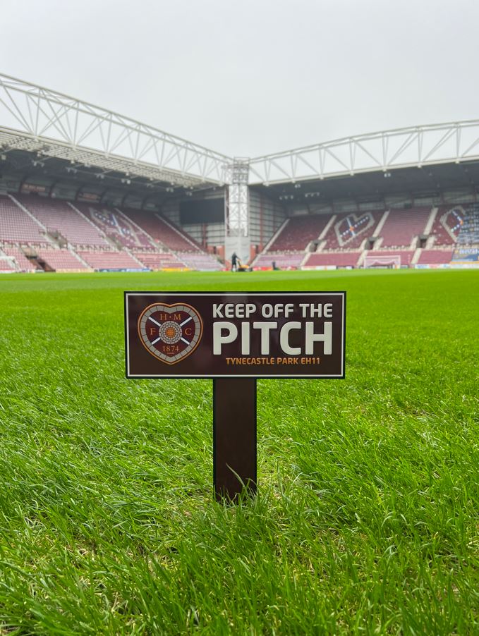 Keep Off The Pitch Sign