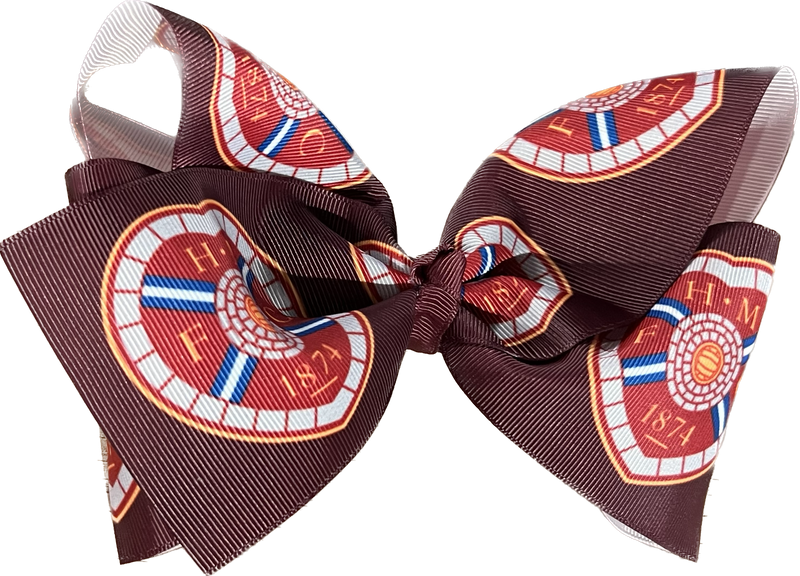 Large Crest Maroon Bow