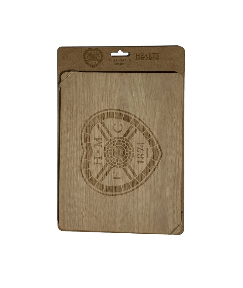 2 pack wooden engraved Placemats
