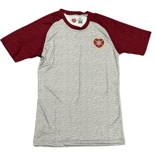 RAGLAN TSHIRT GREY/MAROON