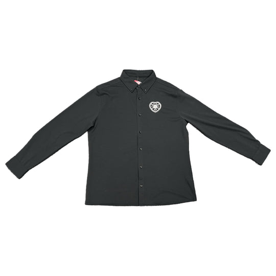 Tailored Fit Long Sleeve Pique Polo - Black