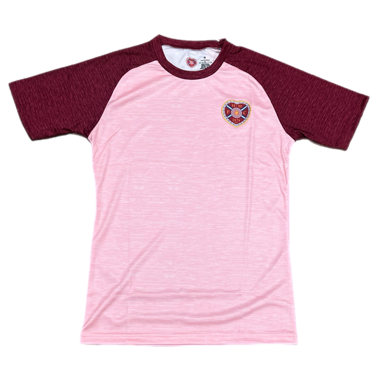 RAGLAN LADIES PINK/MAROON TSHIRT