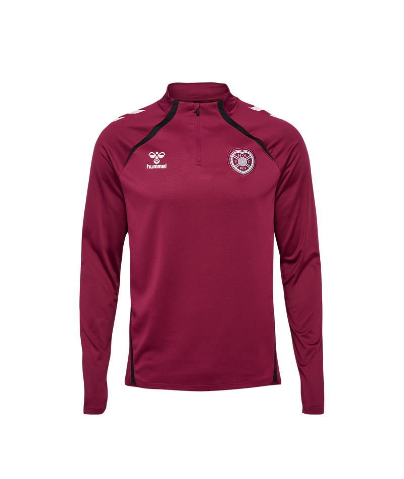 25/26 hmlLEAD 2.0 HALF ZIP UNISEX - MAROON/BLACK (Training)