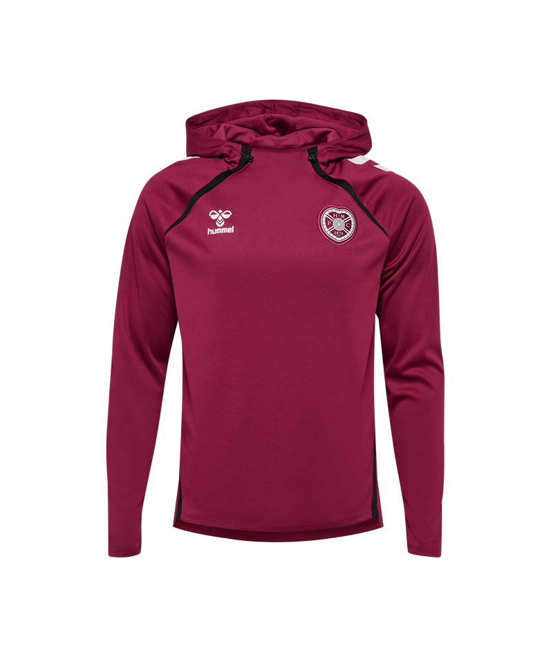 25/26 hmlLEAD 2.0 HOODIE UNISEX - MAROON/BLACK (Training)