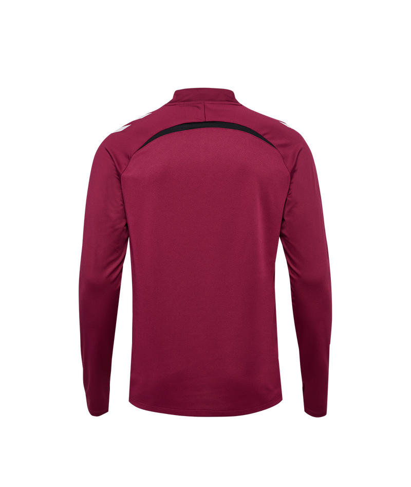 25/26 hmlLEAD 2.0 HALF ZIP UNISEX - MAROON/BLACK (Training)