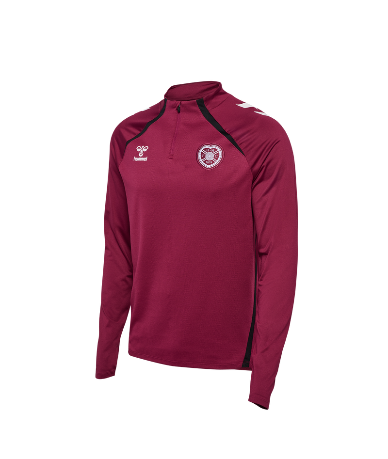 25/26 hmlLEAD 2.0 HALF ZIP UNISEX - MAROON/BLACK (Training)