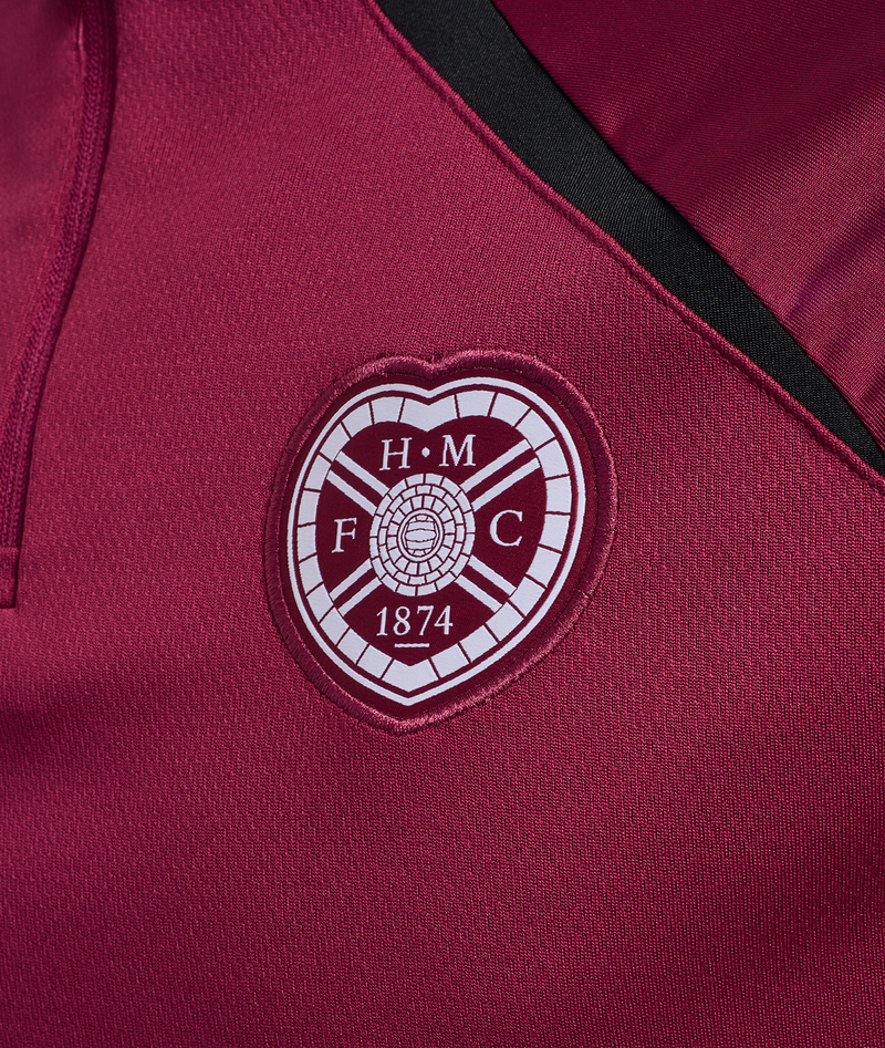 25/26 hmlLEAD 2.0 HALF ZIP UNISEX - MAROON/BLACK (Training)