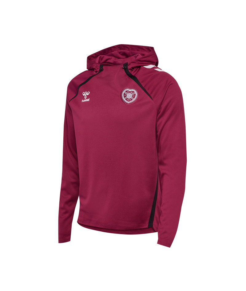 25/26 hmlLEAD 2.0 HOODIE UNISEX - MAROON/BLACK (Training)