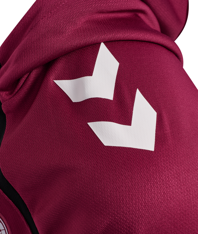 25/26 hmlLEAD 2.0 HOODIE UNISEX - MAROON/BLACK (Training)