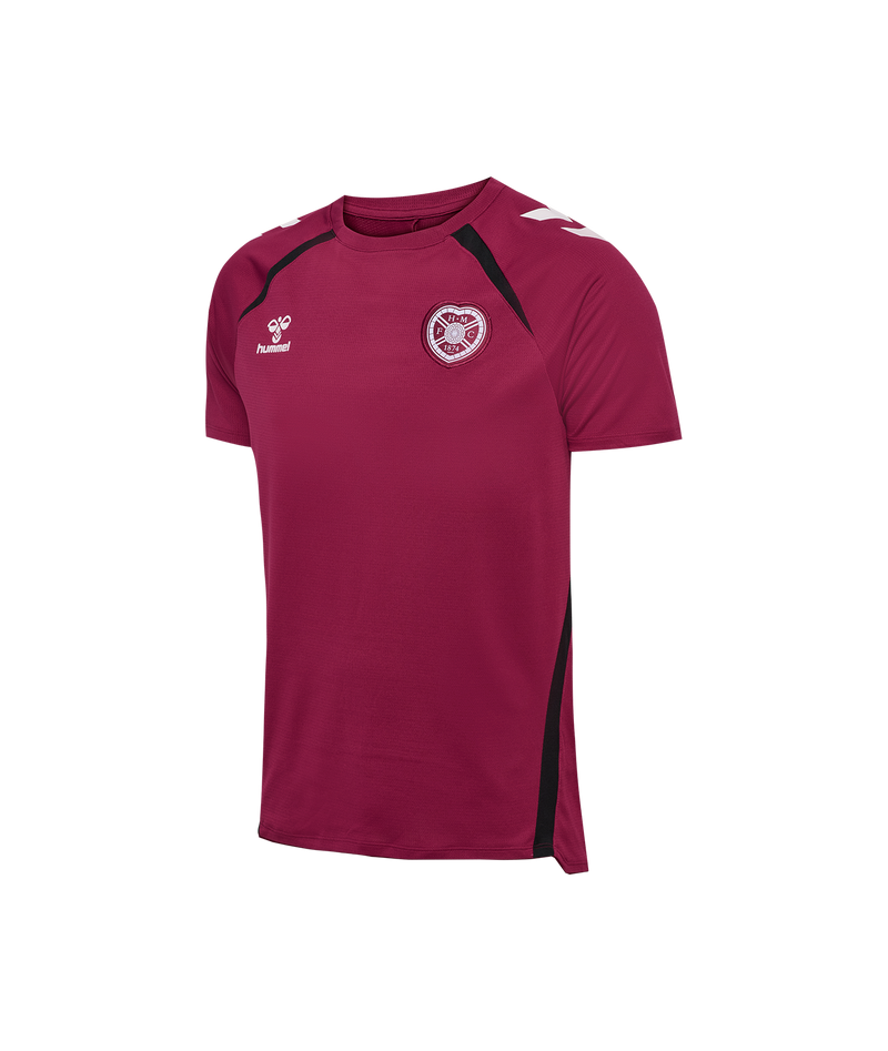 25/26 hmlLEAD 2.0 S/S JERSEY ADULT MAROON/BLACK (Training)