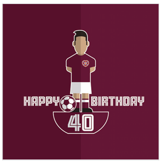 40 Age Footy Figure Birthday Card