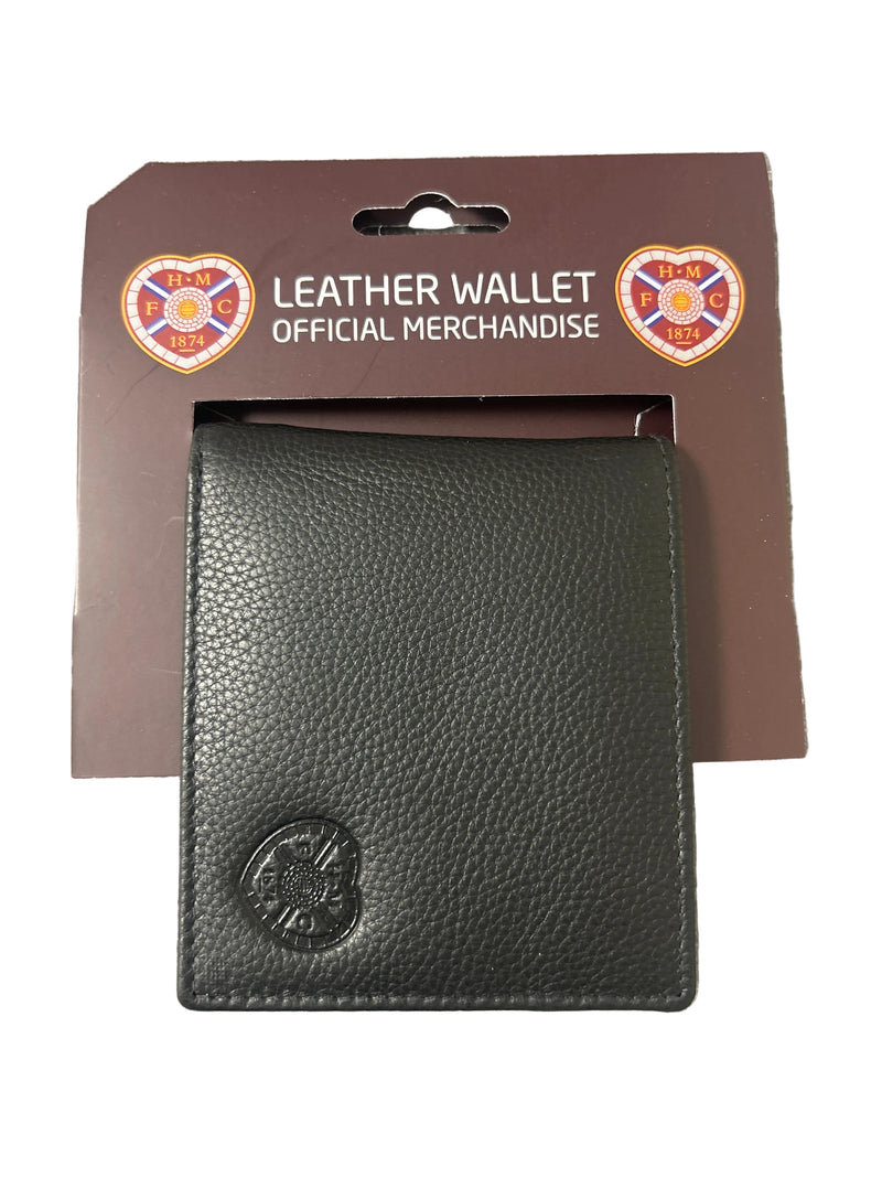 Black Leather Wallet with Crest