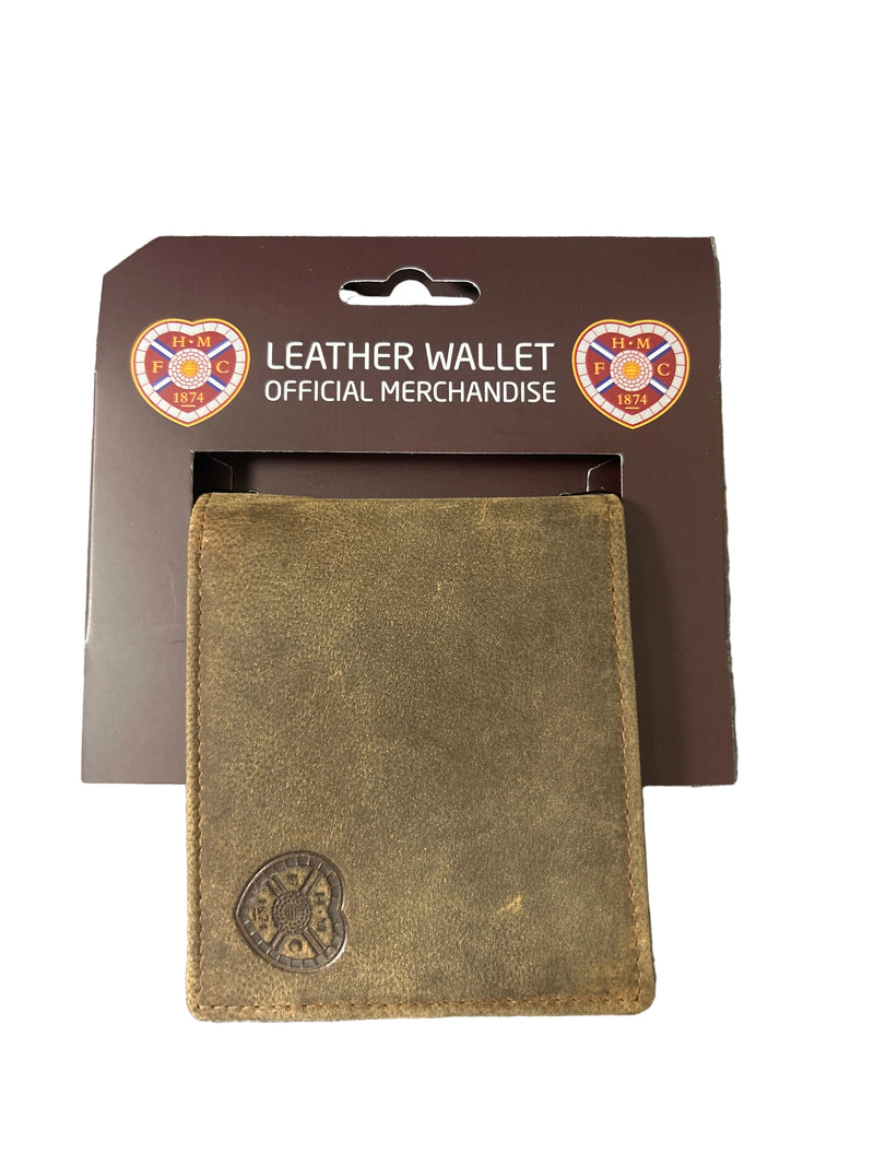 Brown Leather Wallet with Crest
