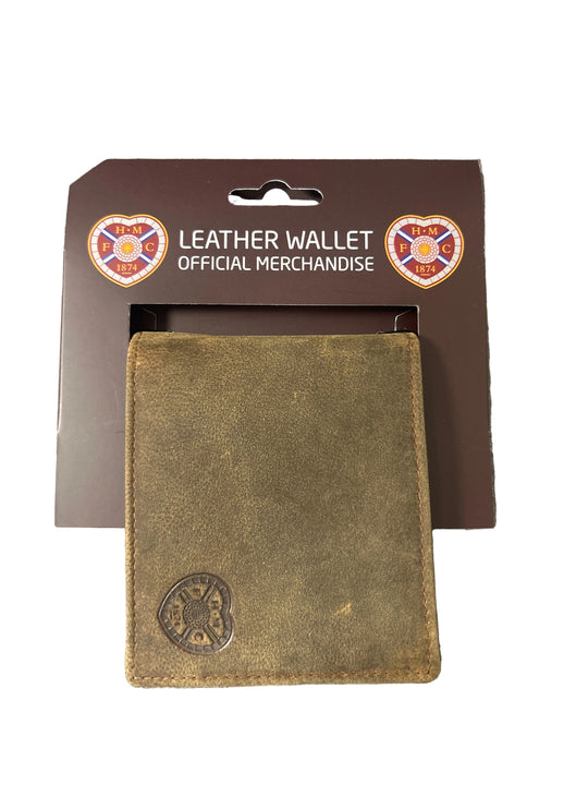 Brown Leather Wallet with Crest