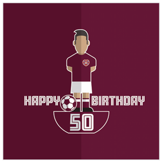 50 Age Footy Figure Birthday Card