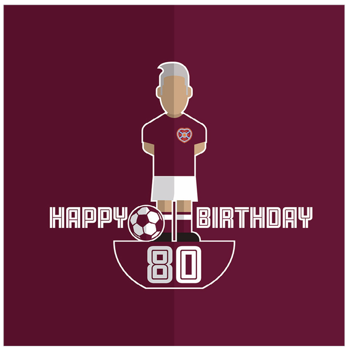 80 Age Footy Figure Birthday Card