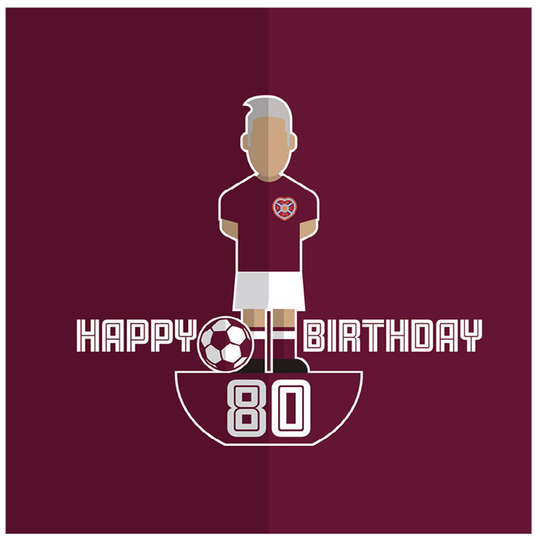 80 Age Footy Figure Birthday Card