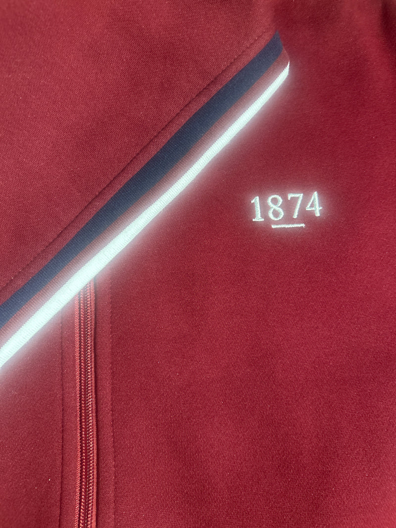1874 Maroon Zip Hoodie