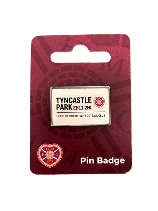 Tynecastle Street sign Pin badge