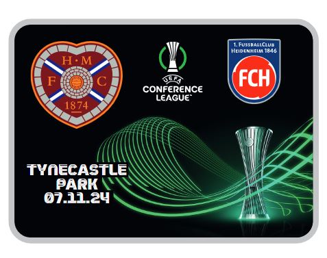 Limited Edition UEFA Pin Badge (Heart of Midlothian FC vs 1. FC Heidenheim 1846)