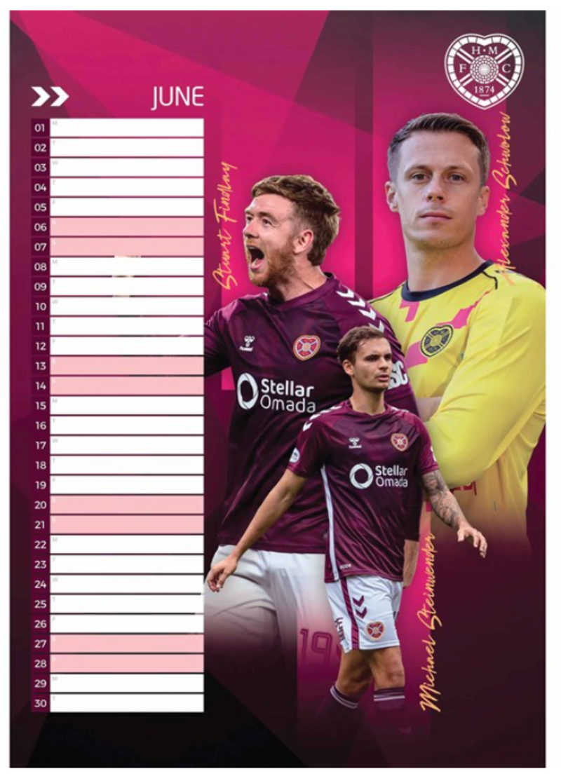 Official Heart of Midlothian Calendar 2026
