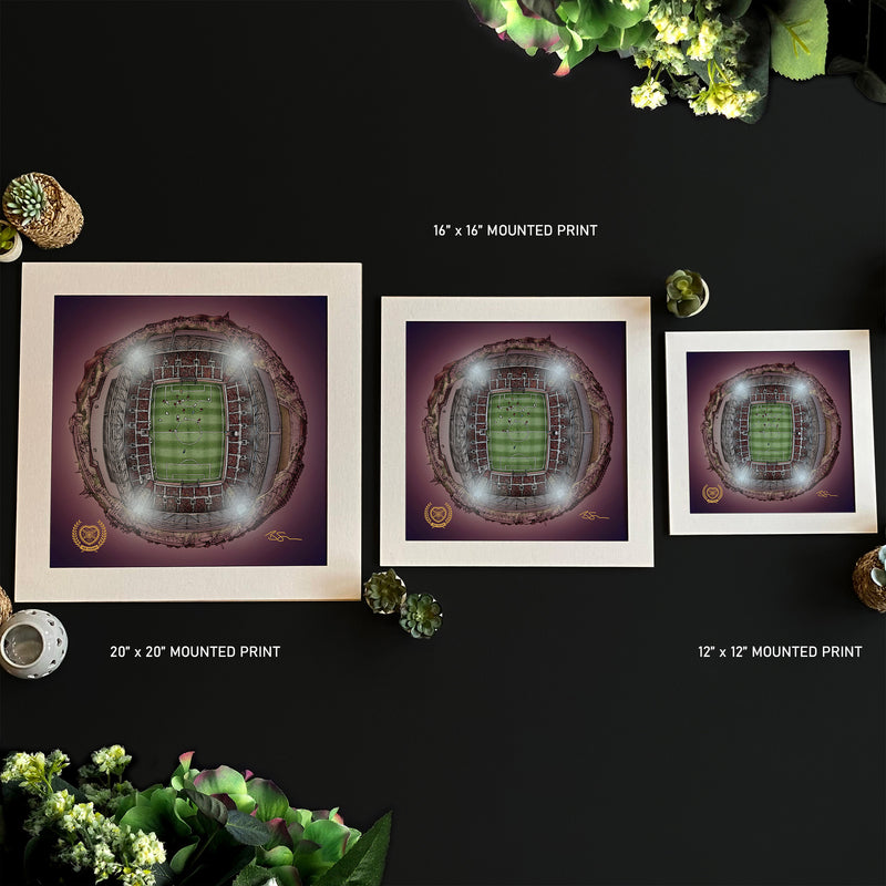 Tynecastle Park Globe at night 150th Anniversary Version by Staves Art (12