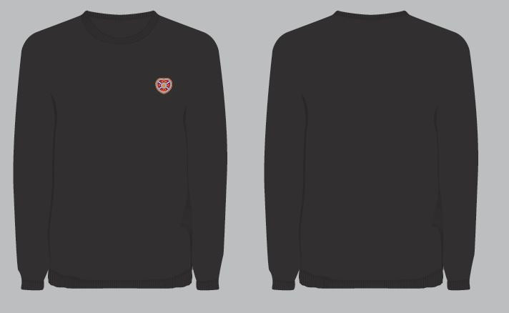 Plain black 2024 crew neck jumper