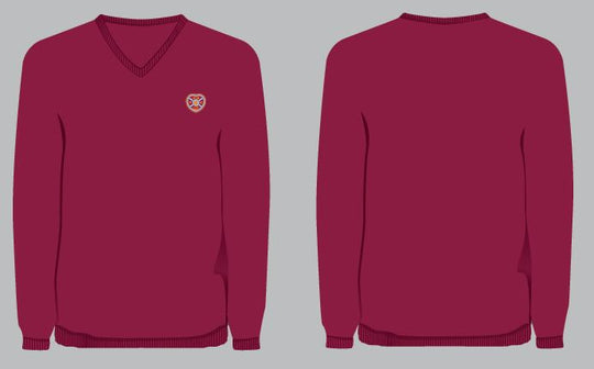2024 Maroon V Neck Jumper