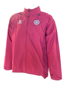 25/26 hmlLEAD 2.0 ALL-WEATHER JACKET JUNIOR - MAROON/WHITE Training)