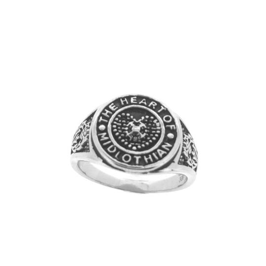 Stainless Steel Gents Heart of Midlothian Ring