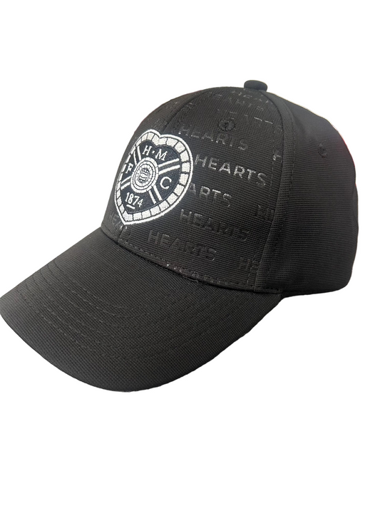 Black Ottoman Cap with White Crest