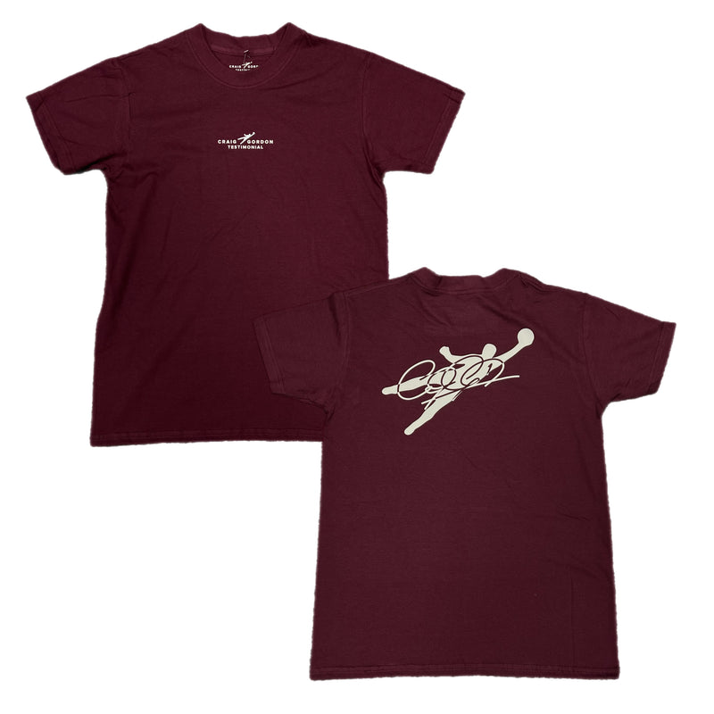 Craig Gordon Testimonial T-Shirt, Youth (Maroon)