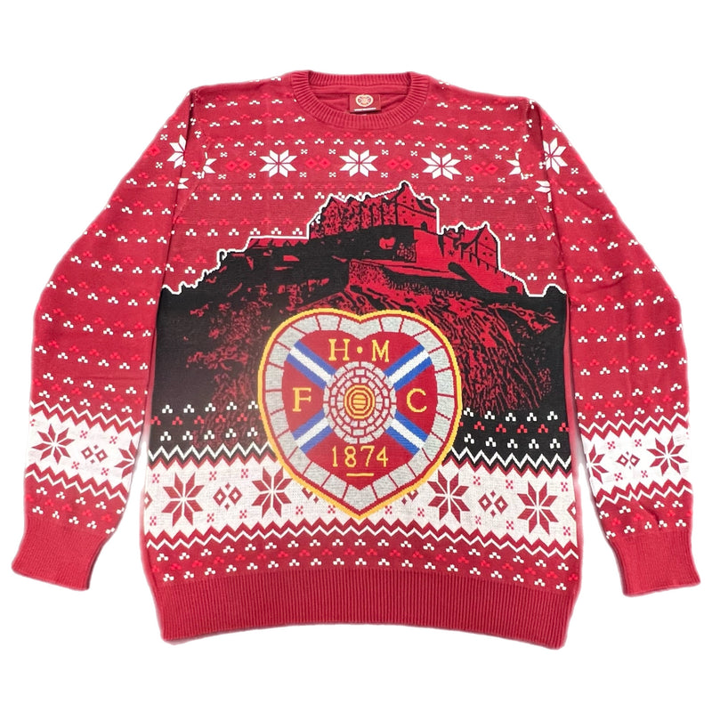 Castle Christmas Jumper - Maroon