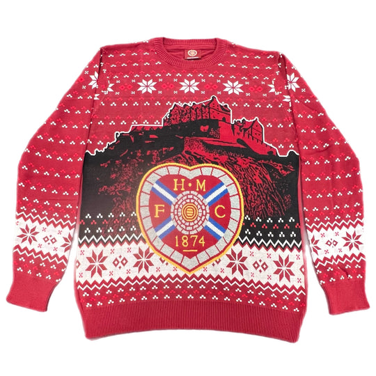 Castle Christmas Jumper - Maroon