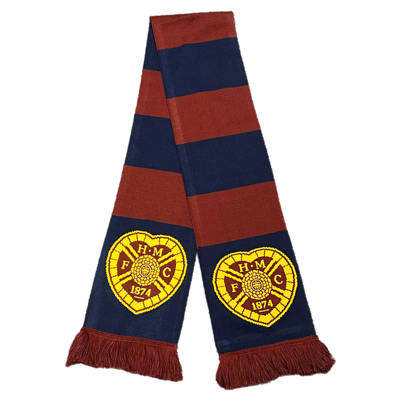 Navy/Maroon Bar Scarf