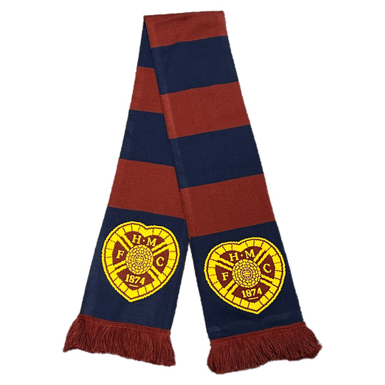 Navy/Maroon Bar Scarf