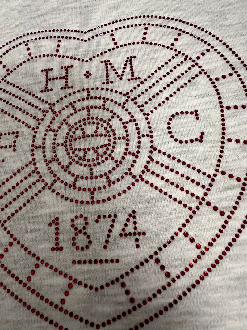 Ladies Diamante Grey Marl T-Shirt