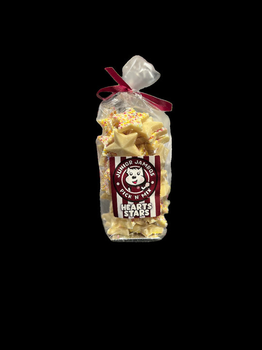 Bag of Pick & Mix Sweeties - White Chocolate Hearts Stars