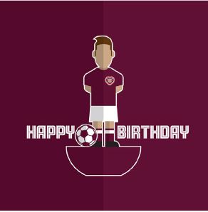 B03 Birthday Card - Footy Figure