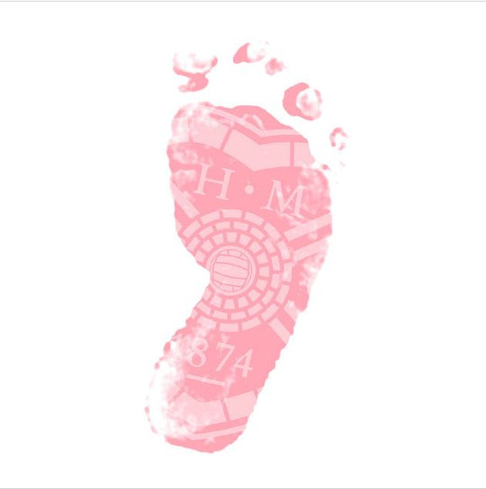 BB05 New Baby Card - Pink Footprint